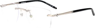 Montblanc MB0444O Silver Metal Eyeglasses - Silver