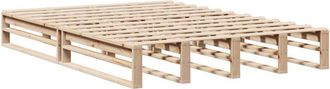 vidaXL Estructura De Cama Sin Colch&oacute;n Madera Maciza De Pino 135x190 Cm Vidaxl