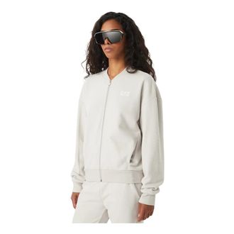 Emporio Armani Emporio Armani Ea7, Hoodies & sweatvesten, Dames, Beige, L, Zip-throughs