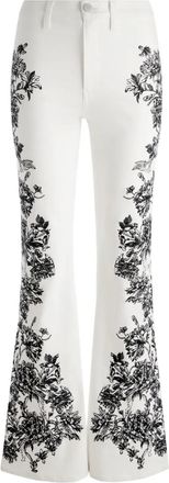 Alice & Olivia Pantaloni svasati SB a fiori - Bianco