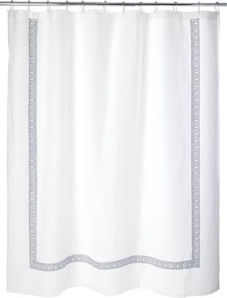 Matouk Ophelia Linen Shower Curtain in Indigo at Nordstrom