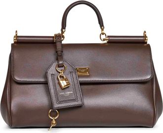 Dolce & Gabbana My Sicily Handtas - Dames - Tassen - Bruin - Maat: ONE Size Zijde