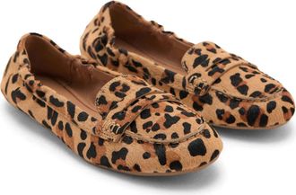 Mango Genuine Calf Hair Penny Loafer in Medium Brown at Nordstrom, Size 7.5Us