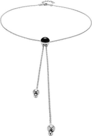 UNOde50 Black Murano Slider Pendant in Silver at Nordstrom