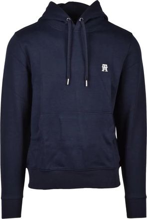 Tommy Hilfiger Blue Hooded Cotton-Blend Sweatshirt