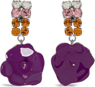 Marni Oorbellen verfraaid met bloemen - Zilver