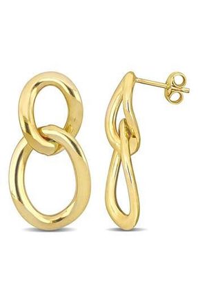 Delmar Open Oval Double Link Earrings in Gold at Nordstrom Rack