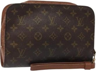 Louis Vuitton Pre-owned Clutches, female, Brown, Size: ONE SIZE Pre-owned Monogram Canvas Clutch