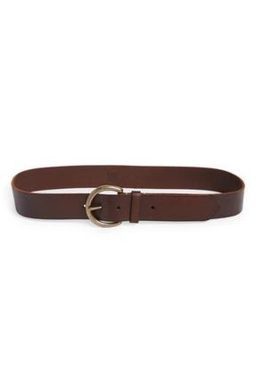 Frye Flat Leather Belt in Brown at Nordstrom Rack, Size X-Large