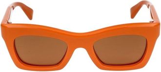 Gucci Oranje Bruine Stijlvolle Zonnebril - Dames - Zonnebrillen - Oranje - 50 MM - Accessoires