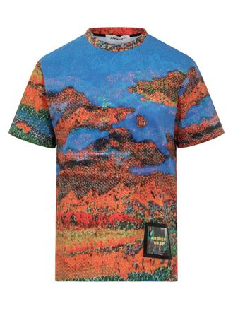 AMBUSH Blue Printed Crew Neck T-Shirt