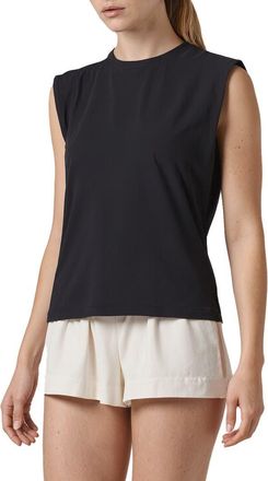 Three Dots Kimberly Cotton Jersey Muscle Tank in Black Beauty at Nordstrom Rack, Size X-Small