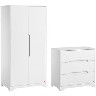 Vox C&oacute;moda 3 Cajones Y Armario 2 Puertas Vox Ova Blanco