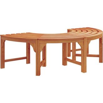 vidaXL Tree Bench Brown 160 x 160 x 45cm Solid Eucalyptus wood vidaXL