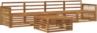 vidaXL Conjunto De Sof&aacute;s De Exterior 5 Uds. Natural Vidaxl