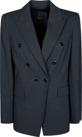 Pinko Hibiscus Punto Stoffa Double-Breasted Blazer
