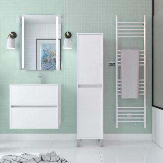 Aurlane Aurlane - Columna de Baño Blanca con Pies - Altura 160 cm - 2 puertas
