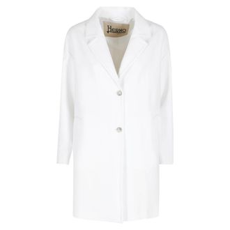 Herno Single-Breasted Coats, female, White, Size: XS Single-Breasted Coats