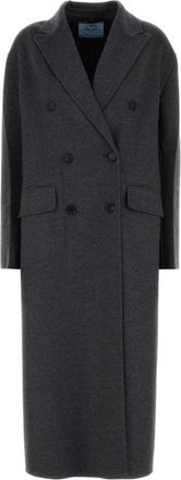 Prada Dark Grey Double-Breasted Coat