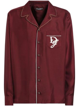 Dolce & Gabbana logo-embroidered shirt - men - Silk - 38