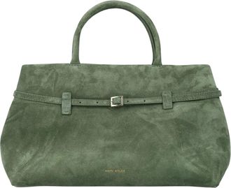 Manu Atelier Green Le Cambon 35 Leather Handbag