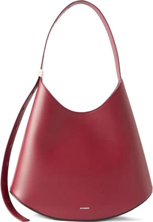 Jil Sander Eldorado leather shoulder bag - Rosso