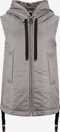 Max Mara Wattierte Nylonweste mit Kapuze Greengo