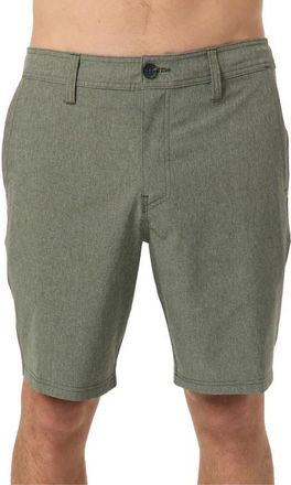 O'Neill Reserve Water Resistant Hybrid Shorts in Heather Mulled Basil at Nordstrom, Size 33