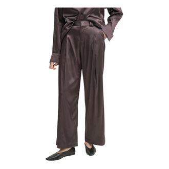 &Aacute;eron Pantaloni Wellen a gamba larga - - Trousers - Donna - Marrone - M
