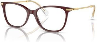 Swarovski 54mm Square optical glasses in Red at Nordstrom