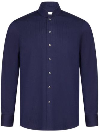 Shanghai Tang Camicia con colletto alla coreana - Blu