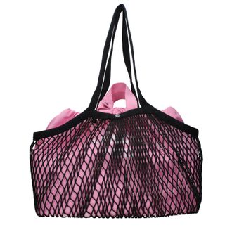 Balenciaga Damens Umh&auml;ngetaschen Stoff Rosa/Schwarz