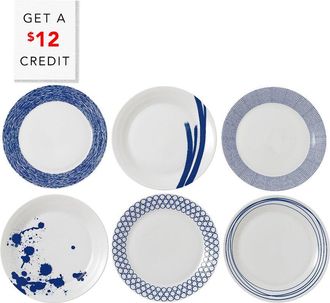 Royal Doulton Pacific Dinner Plates (Set Of 6) With $12 Credit