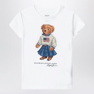 Polo Ralph Lauren T-shirt Polo Bear in cotone bianca