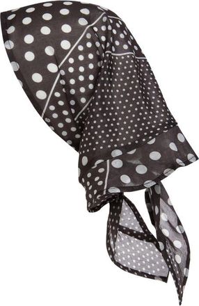 Damson Madder Ruffle Trim Polka Dot Hair Scarf in Spot at Nordstrom