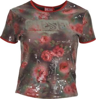 Diesel A20062 T-Shirt - Dames - T-shirts - Veelkleurig - S - Polyester - Tops