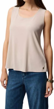 Joseph Ribkoff Sleeveless Scoop Neck Camisole Top In Moonstone