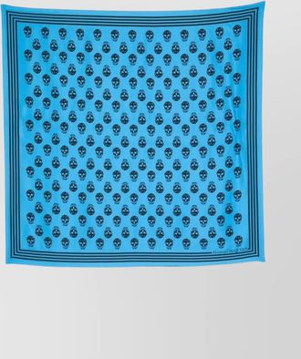 Alexander McQueen skull print square silk scarf