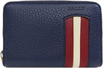 Bally Navy Leather Coin Purse/Coin Case (Pre-Owned)