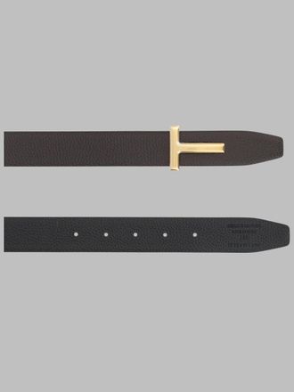 Tom Ford T Icon Buckle Leather Belt - Brown