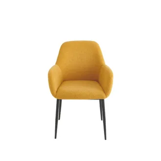 MondoViro Conjunto de sillas de tela amarilla 60x62 cm 85h
