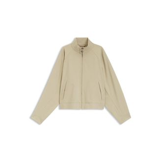 BOSS Cotton-stretch bomber jacket with zip