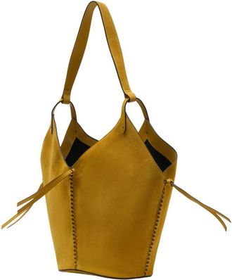 Isabel Marant Womens Tampa Shoulder Bag Yellow Calfskin