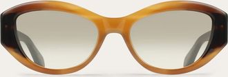Ferragamo Women Oval frame sunglasses Brown