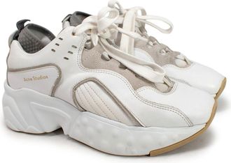 Acne Studios Studios White Leather Manhattan Sneakers Size 36