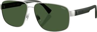Polo Ralph Lauren Ph 3165 Zonnebril - Heren - Zonnebrillen - Grijs - 61 MM - Accessoires