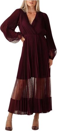 Twinset Dames, Jurken, Bruin, Maat: 3XS Wol