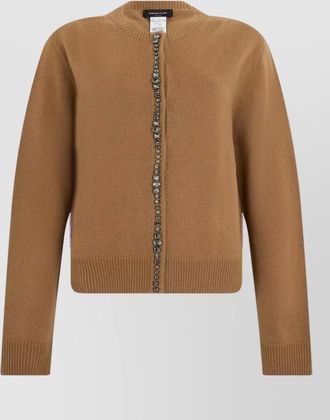 Fabiana Filippi cashmere silk wool long-sleeve zip knitted jacket