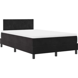 vidaXL Vidaxl - Cama Tipo Box Spring Con Colch&oacute;n Negro 120 X 200 Cm Terciopelo