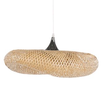 Beliani Beliani - L&aacute;mpara Colgante De Madera De Bamb&uacute; Estilo Boho L&aacute;mpara De Techo Boyne